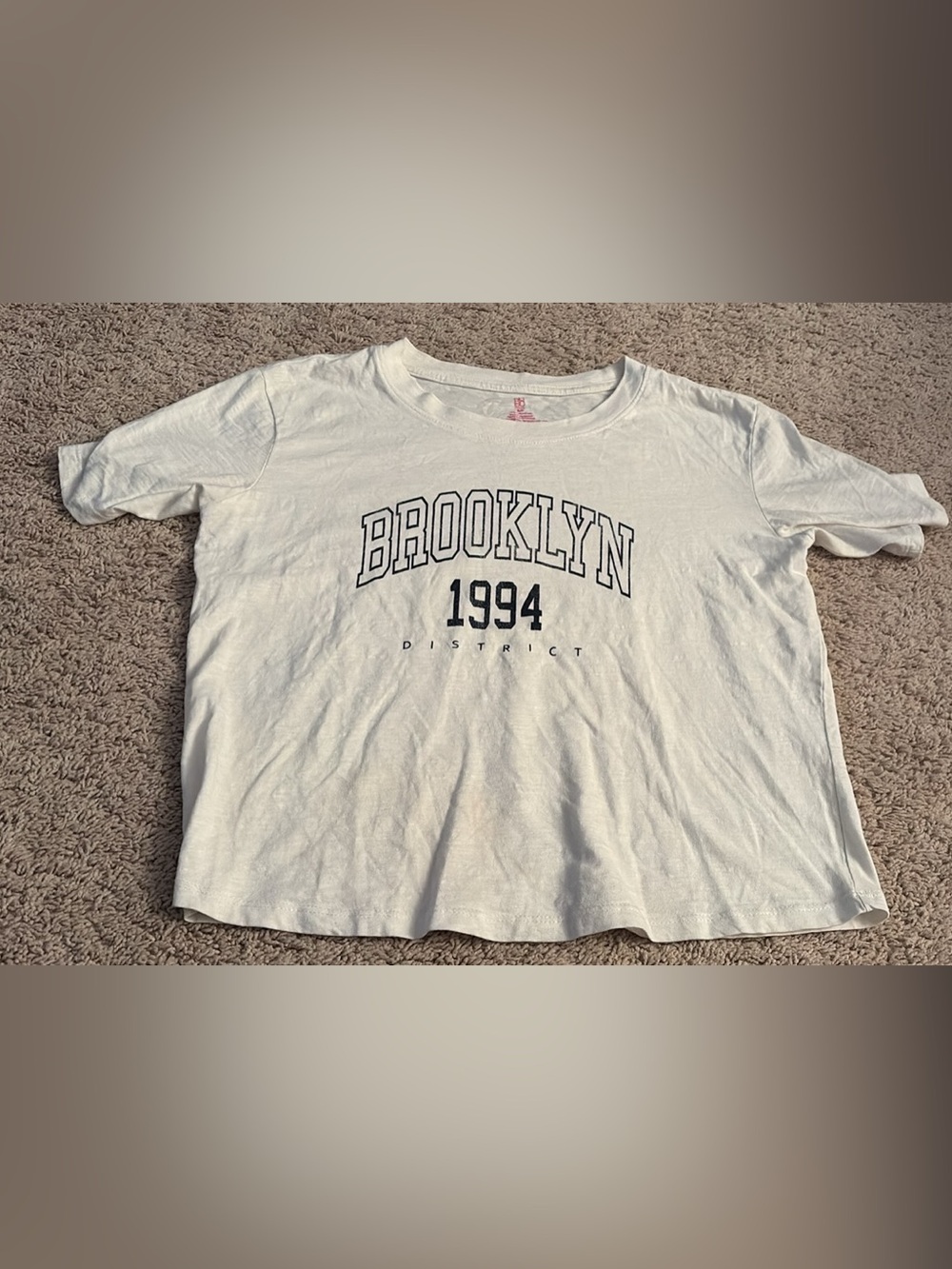 Kids White Brooklyn 1994 Graphic Tee - Casual Crew